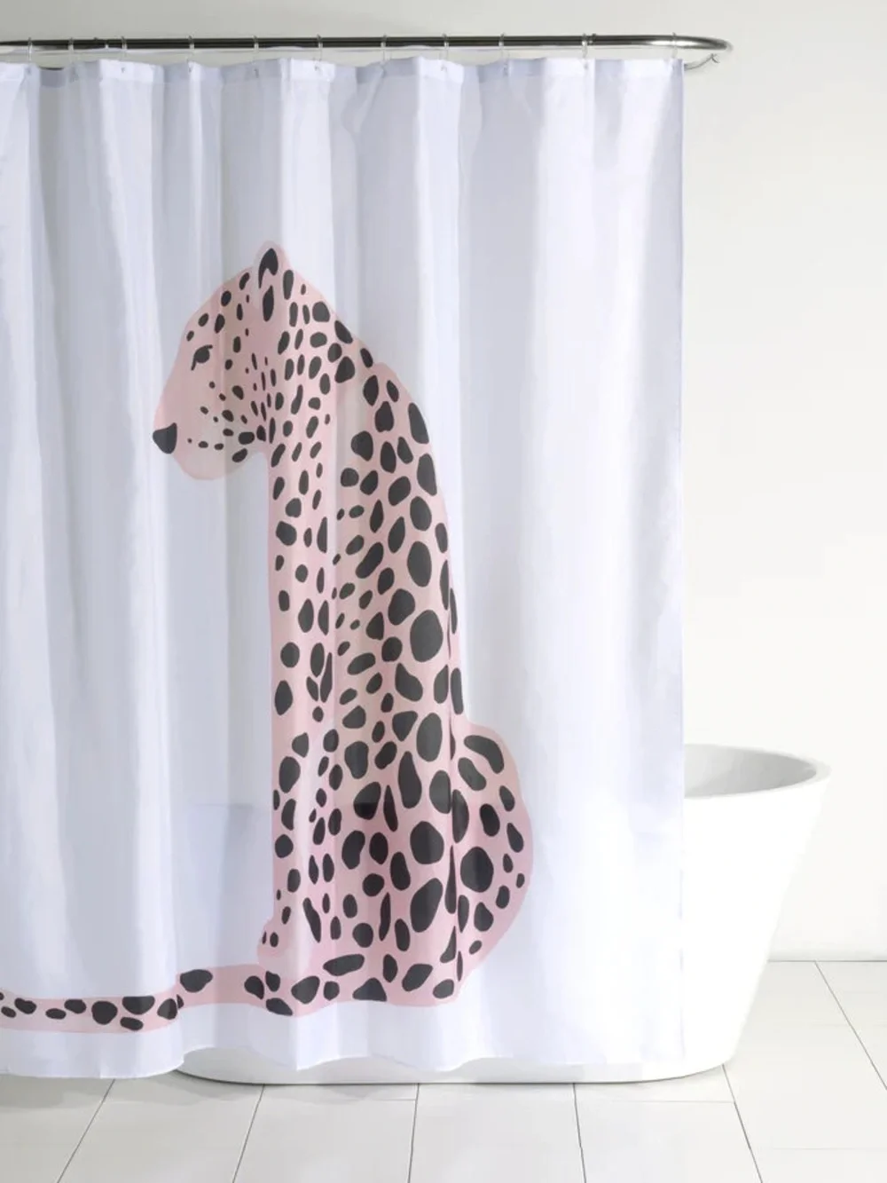 🐆NEW Shiraleah Leopard Print Shower Curtain 72x72 Polyester Bathroom In Package